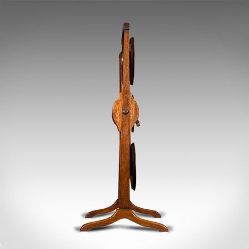 fig 4. Antique Monoplane Folding Cake Stand, Mahogany, Afternoon Tea, Table, Edwardian