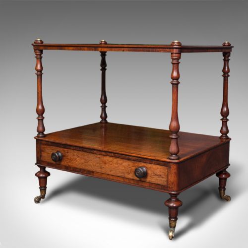 fig 2. Antique Two Tier Side Table, Mahogany, Regency