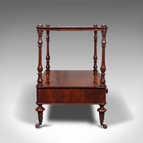 fig 3. Antique Two Tier Side Table, Mahogany, Regency