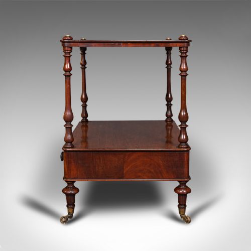 fig 5. Antique Two Tier Side Table, Mahogany, Regency
