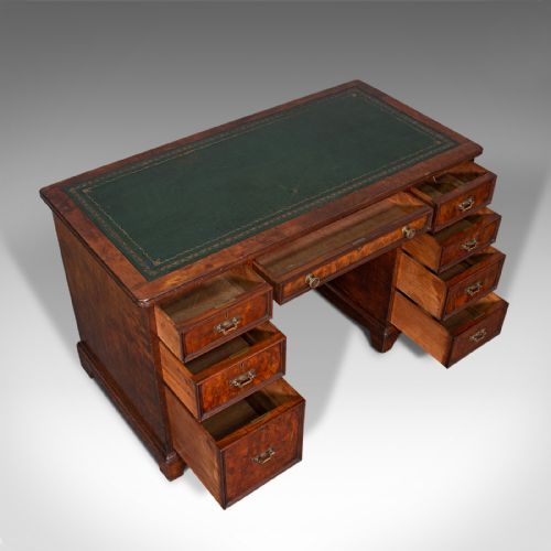 fig 5. Antique Morning Room Desk, English, Walnut, Victorian, Circa 1880