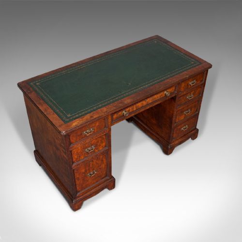 fig 6. Antique Morning Room Desk, English, Walnut, Victorian, Circa 1880