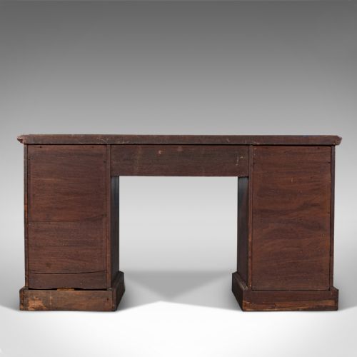 fig 3. Antique Clerk's Desk, English, Walnut, Pedestal, Victorian, 1880