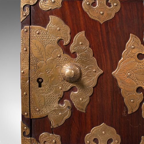ANTIQUE COLLECTOR'S BOX CHINESE ROSEWOOD DECORATIVE SPECIMEN CASE CIRCA 1920 - ADDITIONAL PHOTO 9