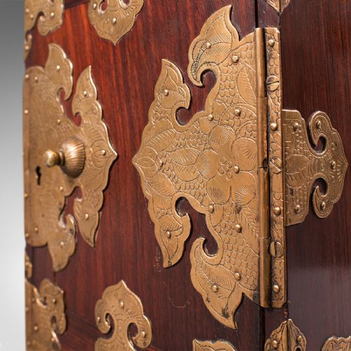 ANTIQUE COLLECTOR'S BOX CHINESE ROSEWOOD DECORATIVE SPECIMEN CASE CIRCA 1920 - ADDITIONAL PHOTO 10