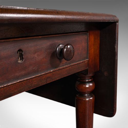 ANTIQUE PEMBROKE TABLE ENGLISH MAHOGANY EXTENDING DINING REGENCY C1820 - ADDITIONAL PHOTO 9