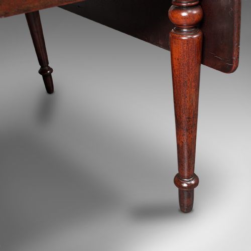 ANTIQUE PEMBROKE TABLE ENGLISH MAHOGANY EXTENDING DINING REGENCY C1820 - ADDITIONAL PHOTO 10