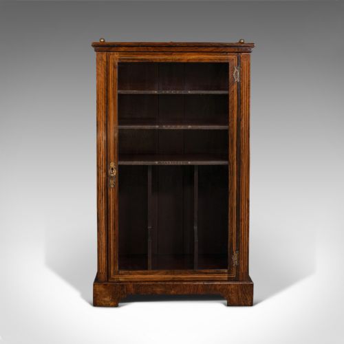 fig 1. Antique Music Cabinet, English, Rosewood, Display Case, Victorian, Circa 1900