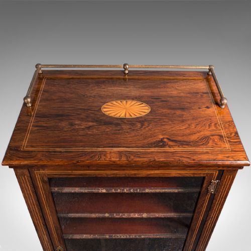 fig 6. Antique Music Cabinet, English, Rosewood, Display Case, Victorian, Circa 1900