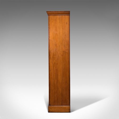 fig 3. Antique Wardrobe, English, Pitch Pine, Closet, Dressing Mirror, Victorian, 1900