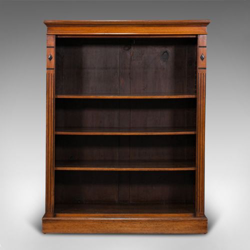 fig 1. Antique Set Of Bookshelves, English, Walnut, Open Bookcase, Victorian, C.1880