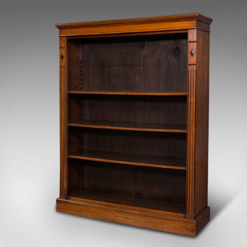 fig 2. Antique Set Of Bookshelves, English, Walnut, Open Bookcase, Victorian, C.1880