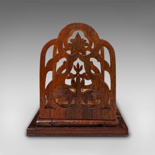 fig 3. Antique Book Slide, English, Rosewood, Mahogany, Library Stand, Victorian, 1900