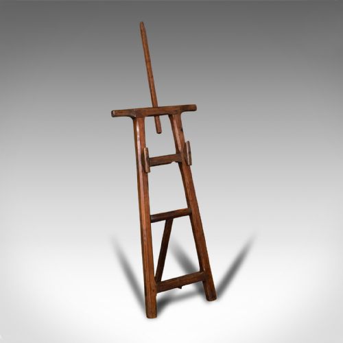Antique Artist's Easel, English, Picture Stand, Arts and Crafts, Victorian, 1900