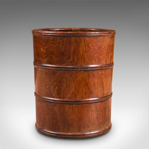 fig 3. Small Antique Treen, English, Walnut, Artist's Brush Pot, Desk Tidy, Victorian