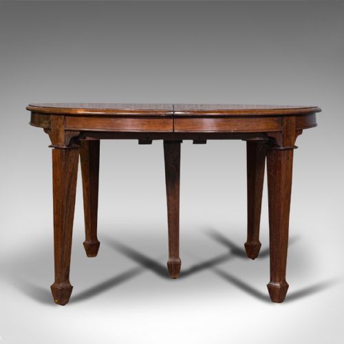 fig 3. Antique Colonial Campaign Table, Indian, Rosewood, Dining, Extending, Victorian