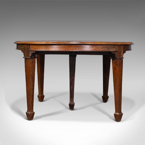 fig 4. Antique Colonial Campaign Table, Indian, Rosewood, Dining, Extending, Victorian