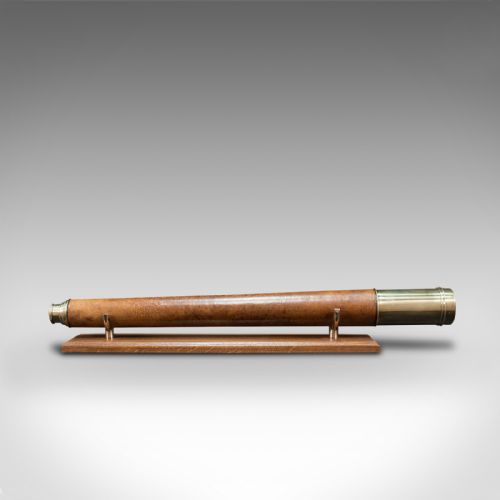 fig 2. Antique Terrestrial Telescope, English, Single Draw Refractor, NSL, Victorian