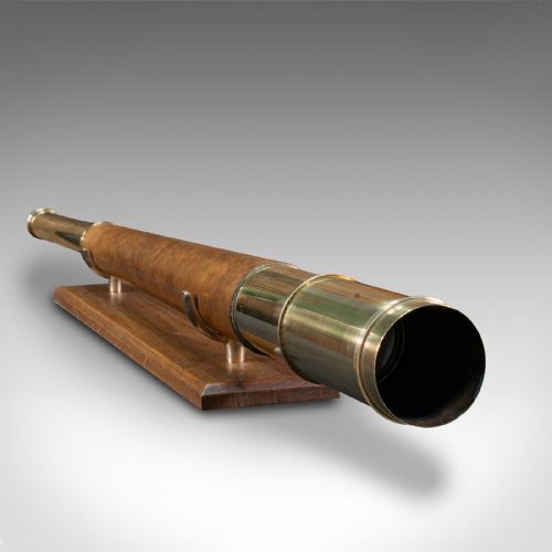 fig 4. Antique Terrestrial Telescope, English, Single Draw Refractor, NSL, Victorian
