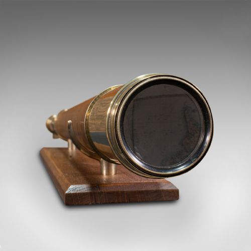 fig 5. Antique Terrestrial Telescope, English, Single Draw Refractor, NSL, Victorian
