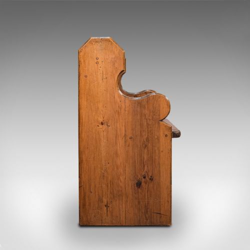 fig 3. Pair Of Antique Hall Seats, English, Pine, Reception, Conservatory, Victorian