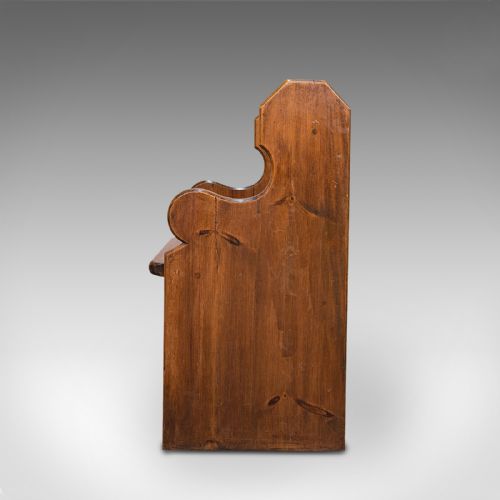fig 5. Pair Of Antique Hall Seats, English, Pine, Reception, Conservatory, Victorian