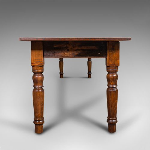 fig 4. Very Large 13' Antique Dining Table, English, Pine, Country House, Victorian