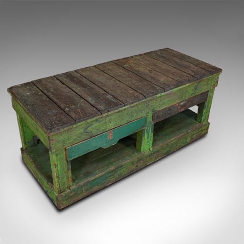 fig 5. Large Antique Industrial Mill Table, English, Pine, Kitchen Island, Victorian