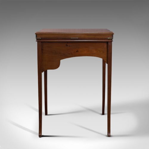 fig 4. Antique Writing Desk, English, Mahogany, Side, Correspondence Table, Edwardian