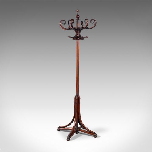 fig 4. Antique Bentwood Coat Stand, English, Hallway Rack, After Thonet, Edwardian