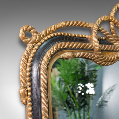 fig 5. Very Large Antique Wall Mirror, English, Gilt, Overmantel, Dressing, Regency