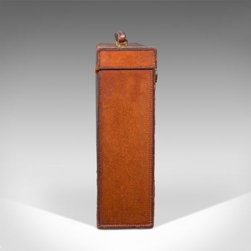 fig 3. Antique Folio Case, English, Leather, Record Producer's Attache Briefcase, 1920
