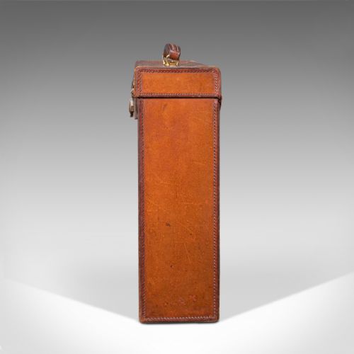 fig 4. Antique Folio Case, English, Leather, Record Producer's Attache Briefcase, 1920