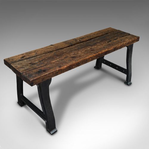ANTIQUE FOUNDRY TABLE ENGLISH PINE IRON HEAVY INDUSTRIAL TASTE VICTORIAN - ADDITIONAL PHOTO 6