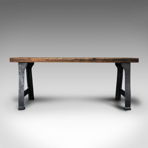 ANTIQUE FOUNDRY TABLE ENGLISH PINE IRON HEAVY INDUSTRIAL TASTE VICTORIAN - ADDITIONAL PHOTO 8