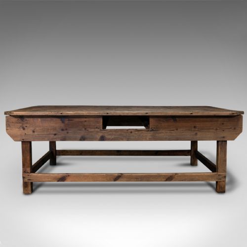 fig 1. Large Antique Textiles Table, English, Pine, Shop, Retail, Display, Victorian