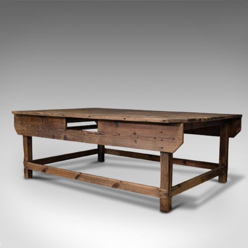 fig 2. Large Antique Textiles Table, English, Pine, Shop, Retail, Display, Victorian
