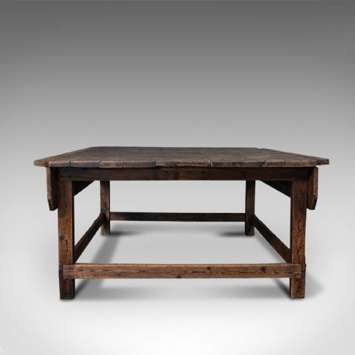 fig 3. Large Antique Textiles Table, English, Pine, Shop, Retail, Display, Victorian