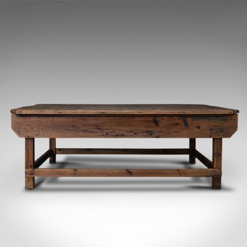 fig 5. Large Antique Textiles Table, English, Pine, Shop, Retail, Display, Victorian