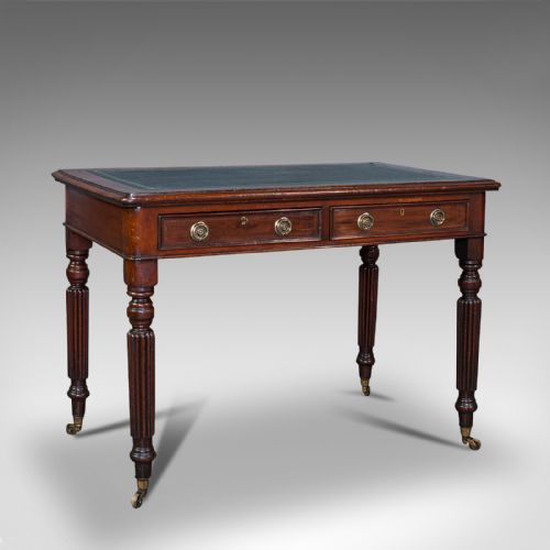 Antique Correspondence Desk, English, Mahogany, Regency, C.1820