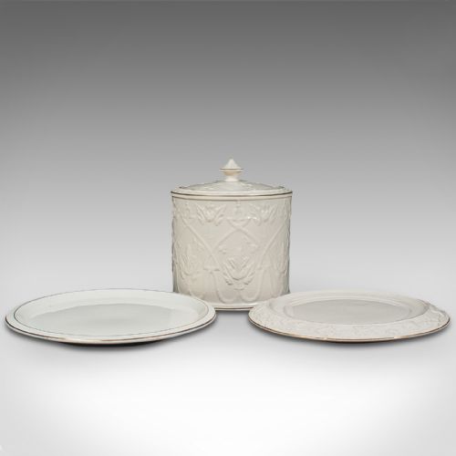 fig 1. Antique Stilton Dome, English, Ceramic, Cheese Keeper, Cracker Plate, Victorian