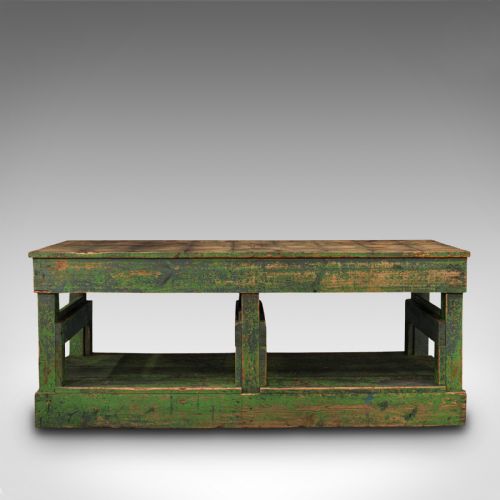 fig 1. Large Antique Factory Mill Table, English, Pine, Industrial, Victorian, C.1900