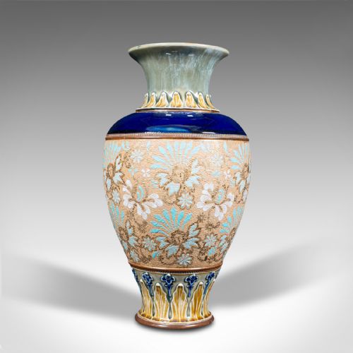 fig 1. Antique Decorative Vase, English, Ceramic, Display, Art Nouveau, Edwardian, 1910