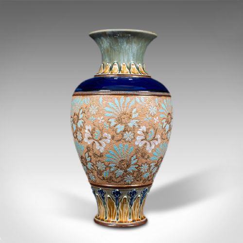 fig 3. Antique Decorative Vase, English, Ceramic, Display, Art Nouveau, Edwardian, 1910