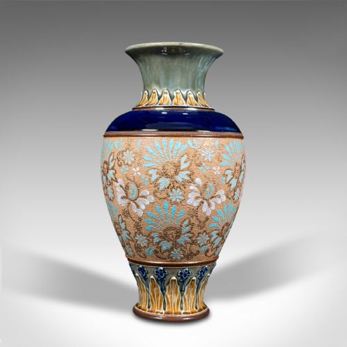 fig 4. Antique Decorative Vase, English, Ceramic, Display, Art Nouveau, Edwardian, 1910