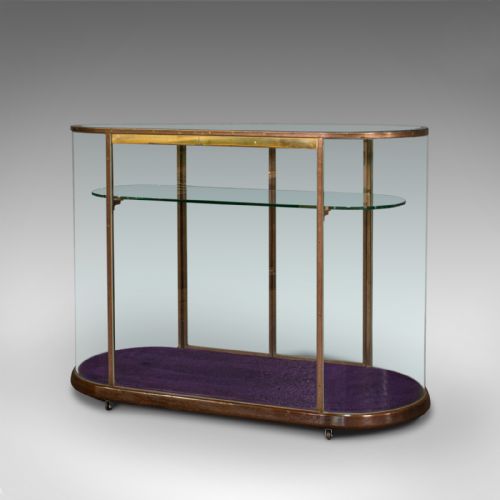 fig 3. Large Antique Glazed Display Cabinet, English, Bronze, Shop, Showcase, Edwardian
