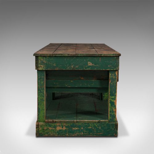 fig 3. Large Antique Factory Work Table, English, Pine, Industrial, Mill, Victorian