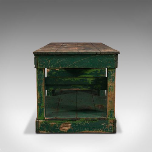 fig 4. Large Antique Factory Work Table, English, Pine, Industrial, Mill, Victorian