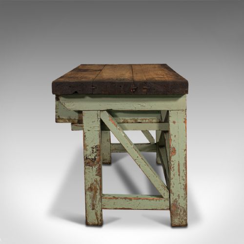 fig 3. Large Antique Silversmith's Table, English, Pine, Industrial, Bench, Victorian