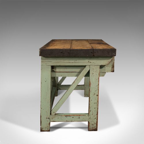fig 4. Large Antique Silversmith's Table, English, Pine, Industrial, Bench, Victorian